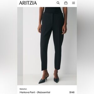 Aritzia Babaton Black Markova Pant, Size 4
